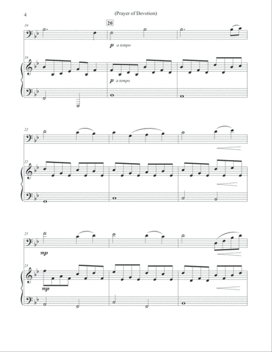 Prayer of Devotion - Cello & Piano Prayer of Devotion - Cello & Piano Piano scores gallery preview page 4