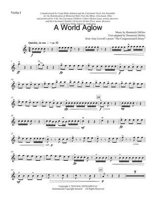 A World Aglow - Violin 1