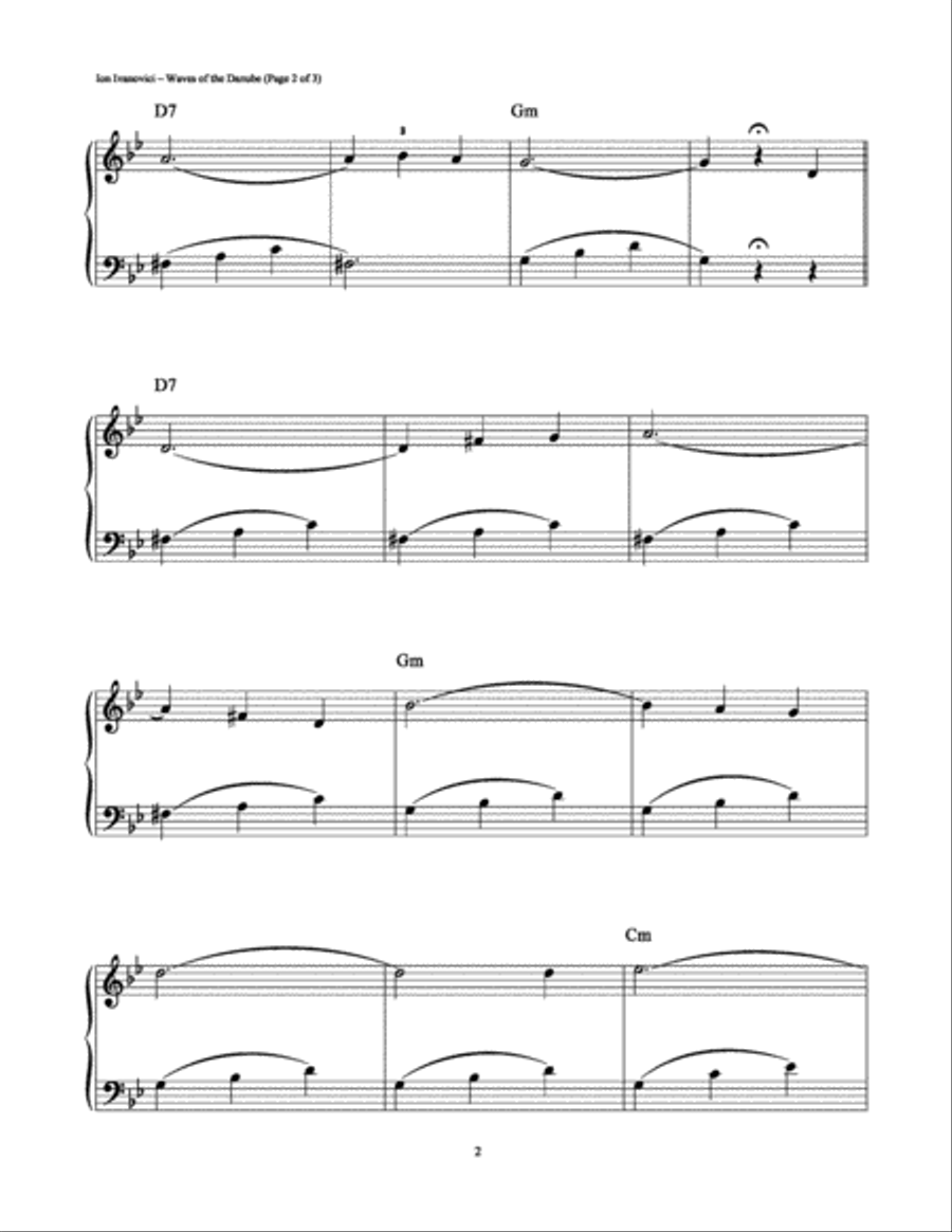 Waves Of The Danube Easy Piano scores gallery preview page 2