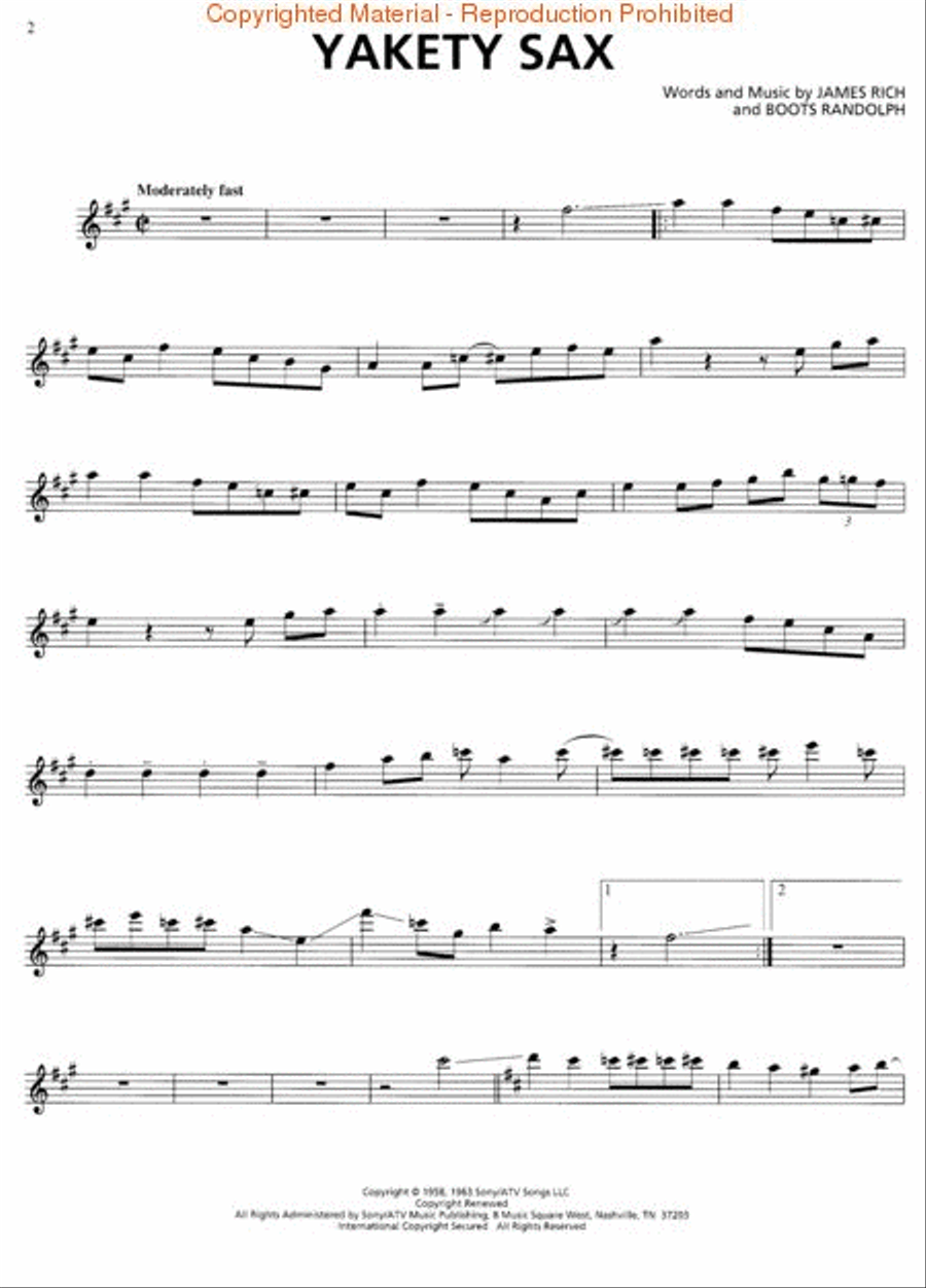 Yakety Sax Yakety Sax Saxophone scores gallery preview page 3