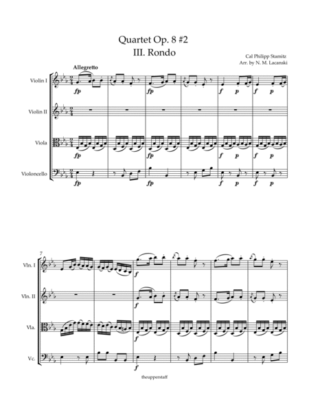Quartet Op. 8 #2 III. Rondo image number null