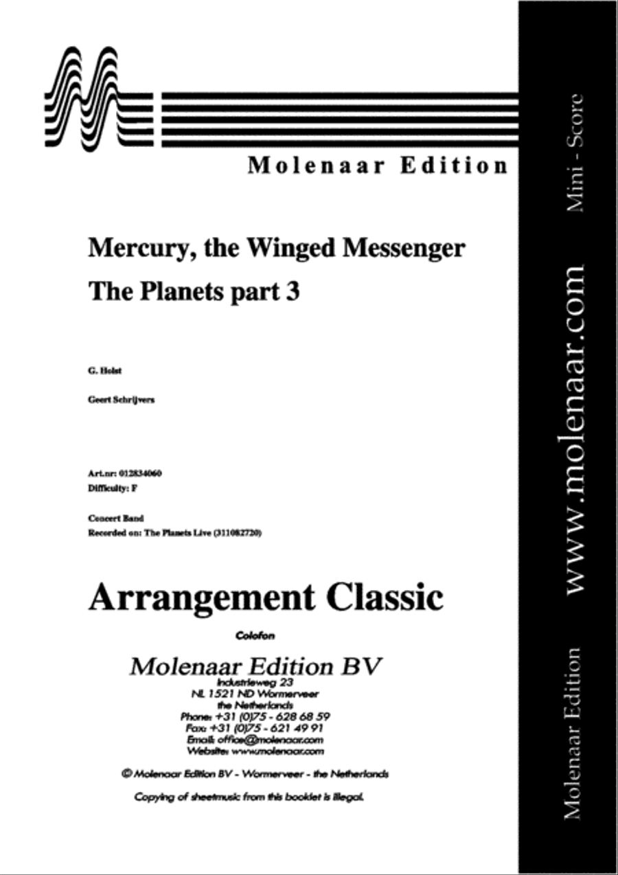 The Planets Concert Band scores gallery preview page 42