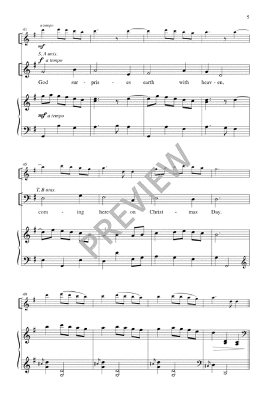 Who Would Think That What Was Needed 4-Part scores gallery preview page 5