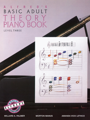 Book cover for Alfred's Basic Adult Piano Course Theory, Book 3