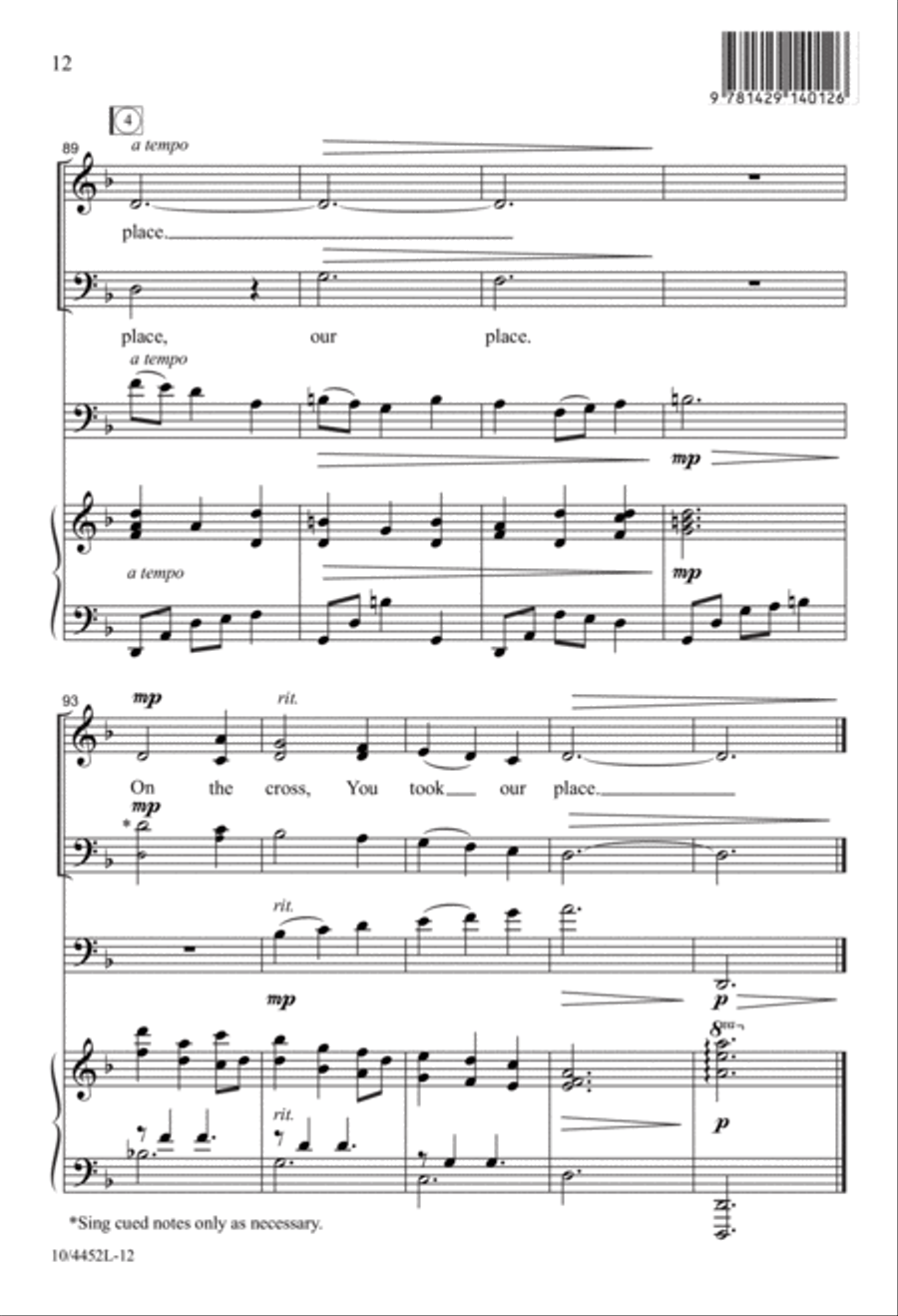 You Took Our Place You Took Our Place 4-Part scores gallery preview page 12