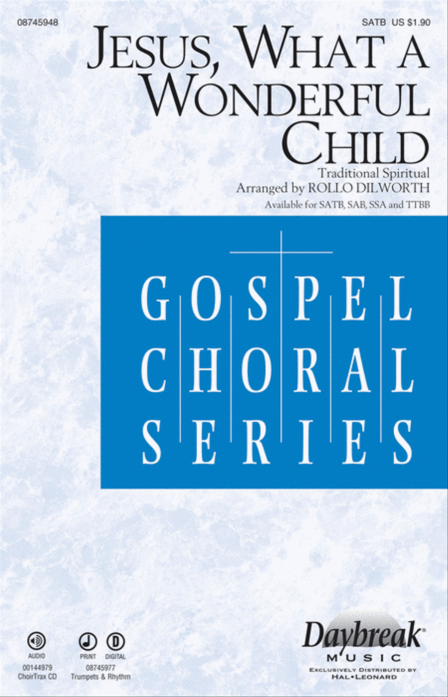 Jesus, What a Wonderful Child 4-Part scores gallery preview page 1