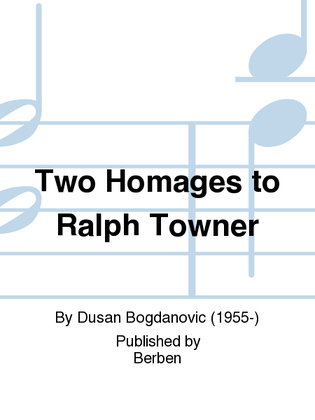 Book cover for Two Homages To Ralph Towner