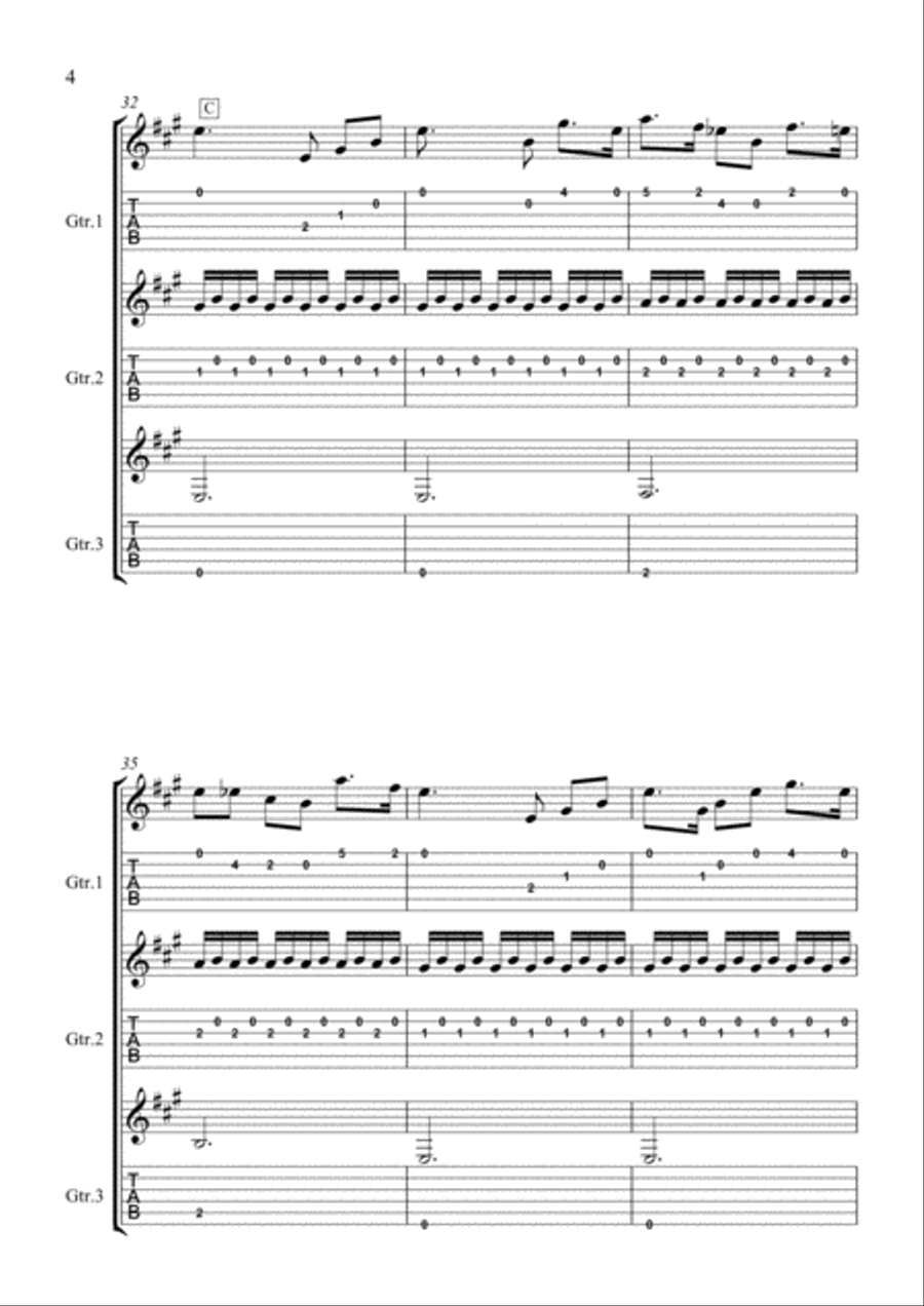 Fernando Sor Opus 55 No.1 Acoustic Guitar scores gallery preview page 4