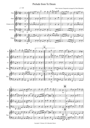 Prelude from Te Deum for Wind Quartet