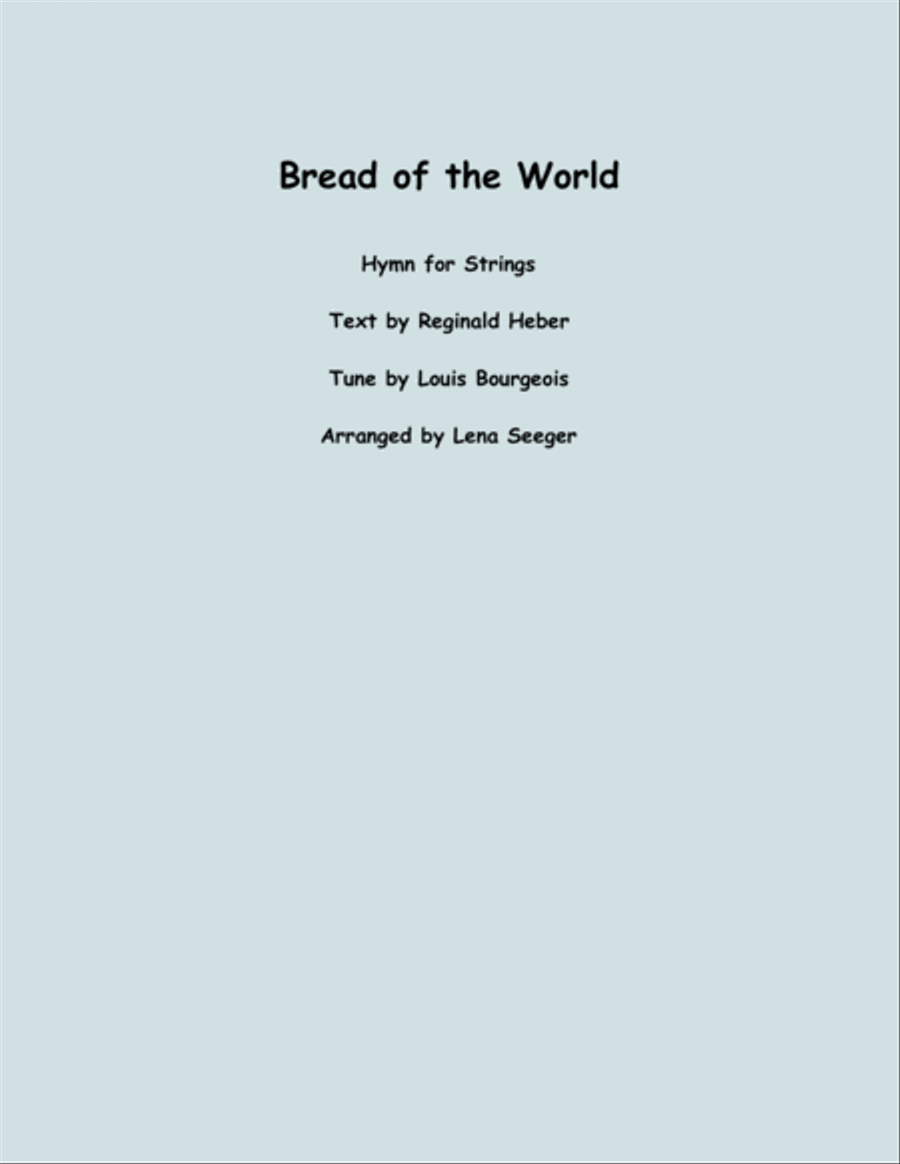 Bread of the World Bread of the World String Quartet scores gallery preview page 1