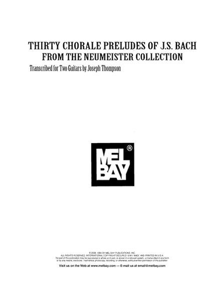 J.S. Bach Thirty Chorale Preludes for Two Guitars From the Nuemeister Collection