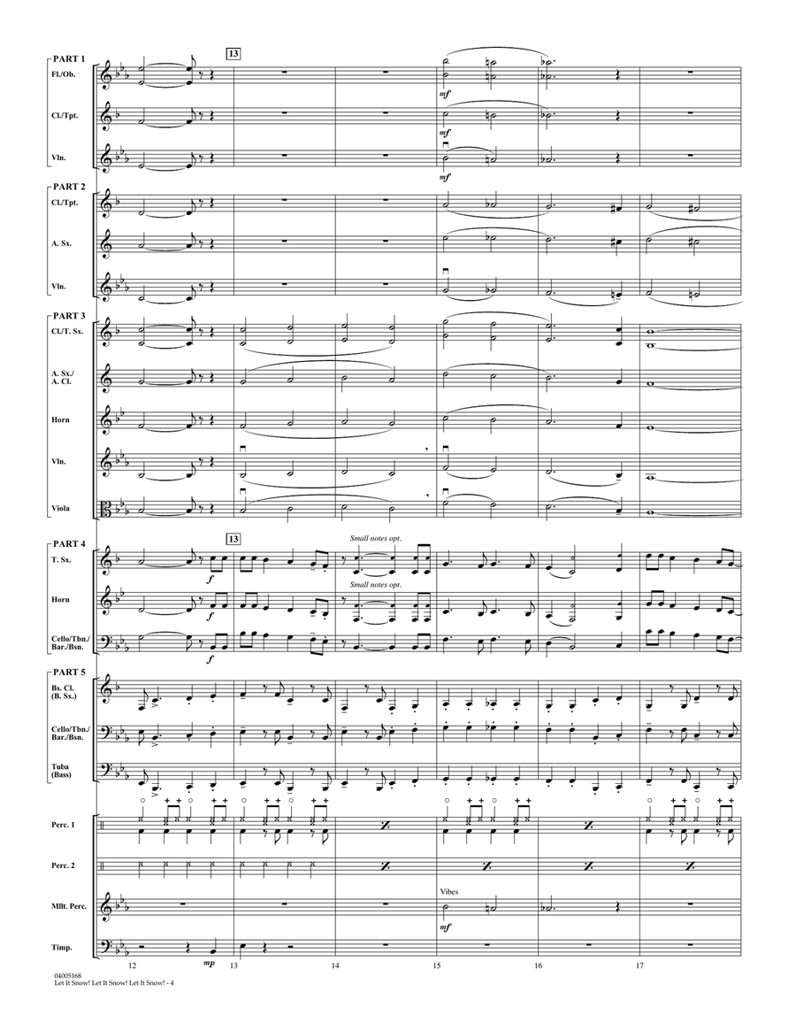 Let It Snow! Let It Snow! Let It Snow! - Conductor Score (Full Score) Concert Band scores gallery preview page 4