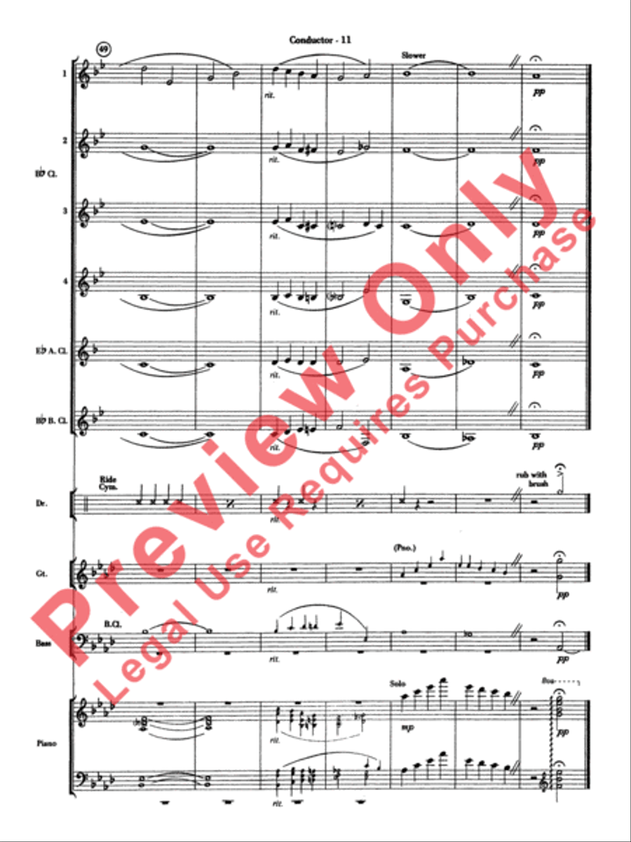 Have Yourself a Merry Little Christmas Clarinet Choir scores gallery preview page 12