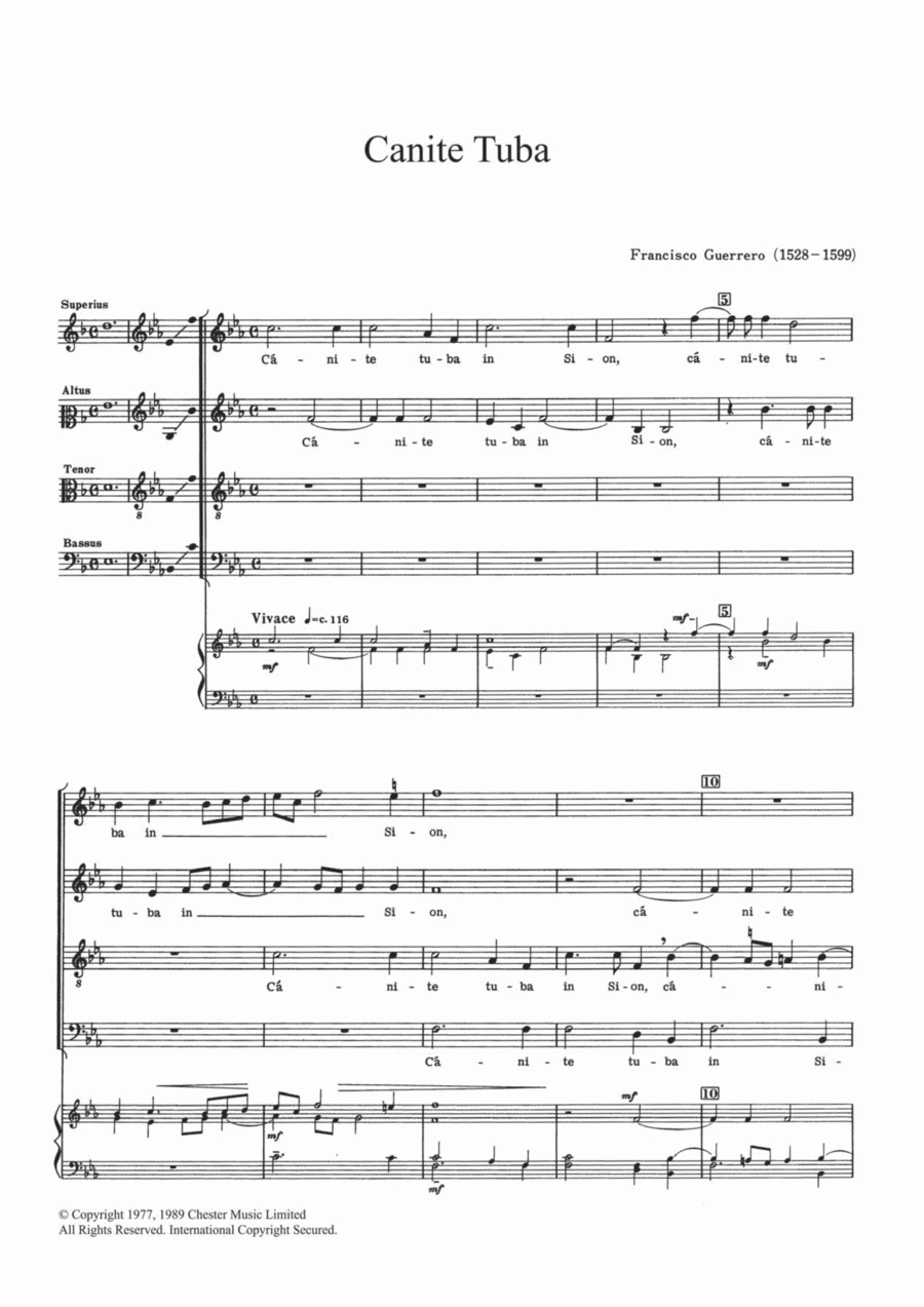 Canite Tuba Canite Tuba Choir scores gallery preview page 1