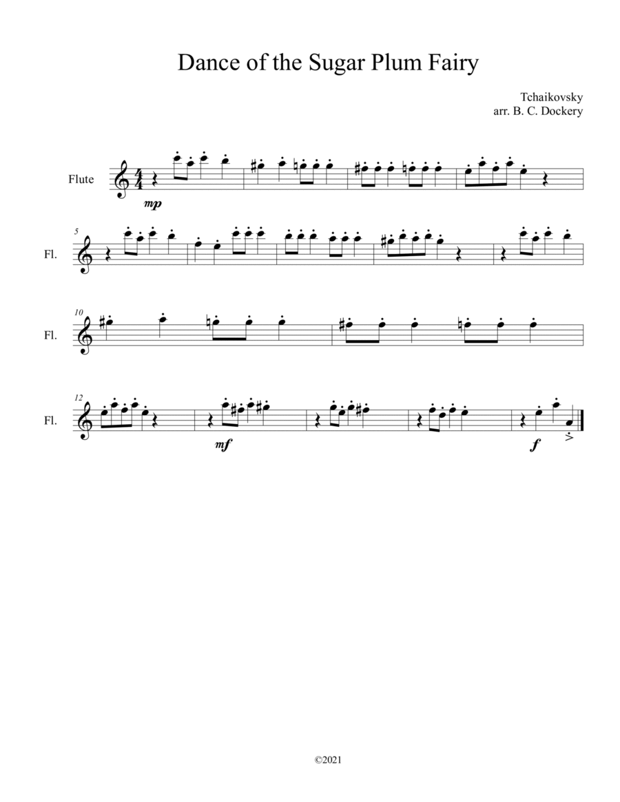 Dance of the Sugar Plum Fairy Flute Solo by Peter Ilyich