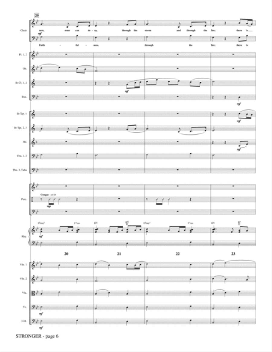 Stronger - Full Score Choir scores gallery preview page 6