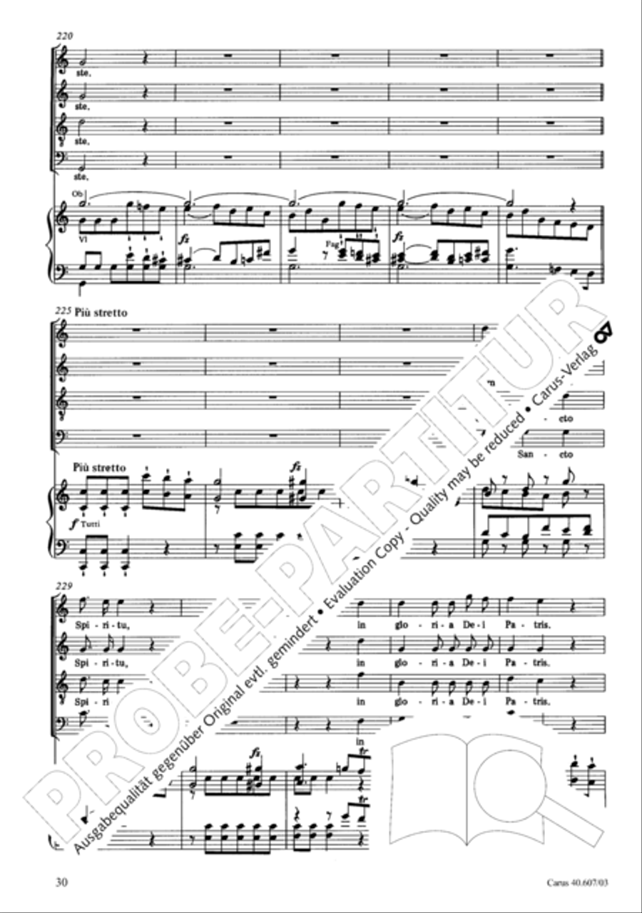 Mass in time of war (Missa in tempore belli) 4-Part scores gallery preview page 37
