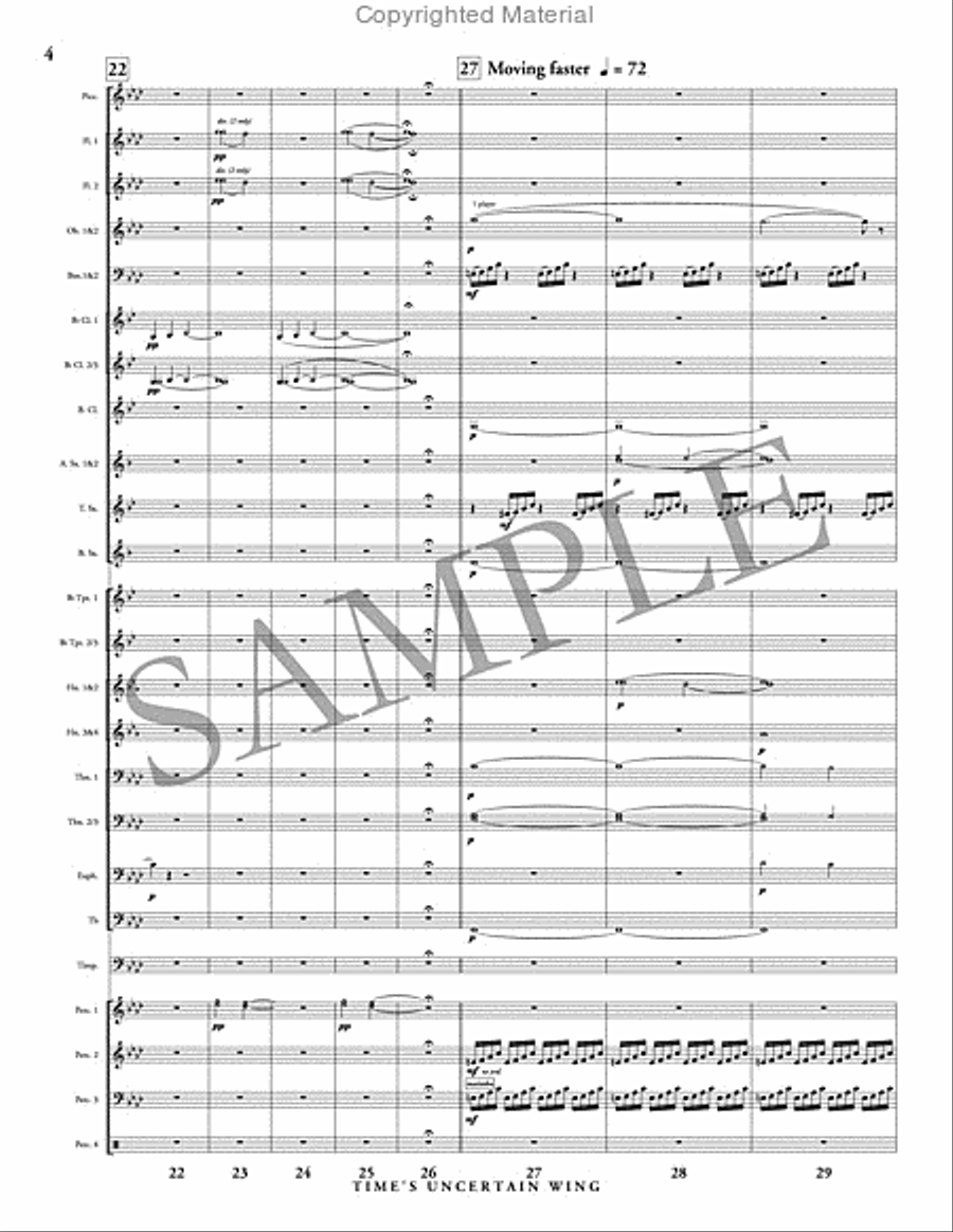Time's Uncertain Wing (score & parts) Concert Band scores gallery preview page 5