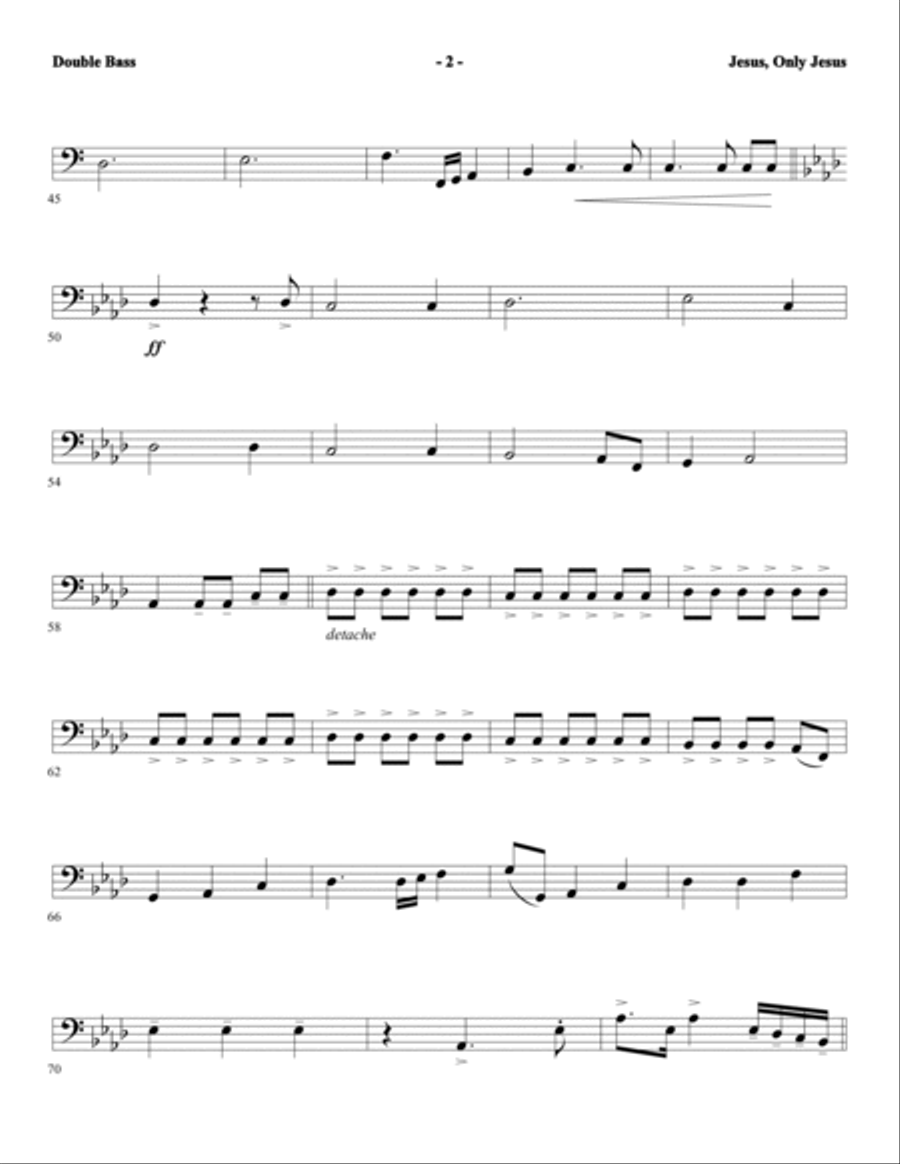 Jesus, Only Jesus - Double Bass Choir scores gallery preview page 2