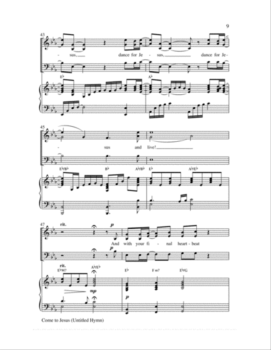 Come to Jesus (Untitled Hymn) 3-Part scores gallery preview page 10