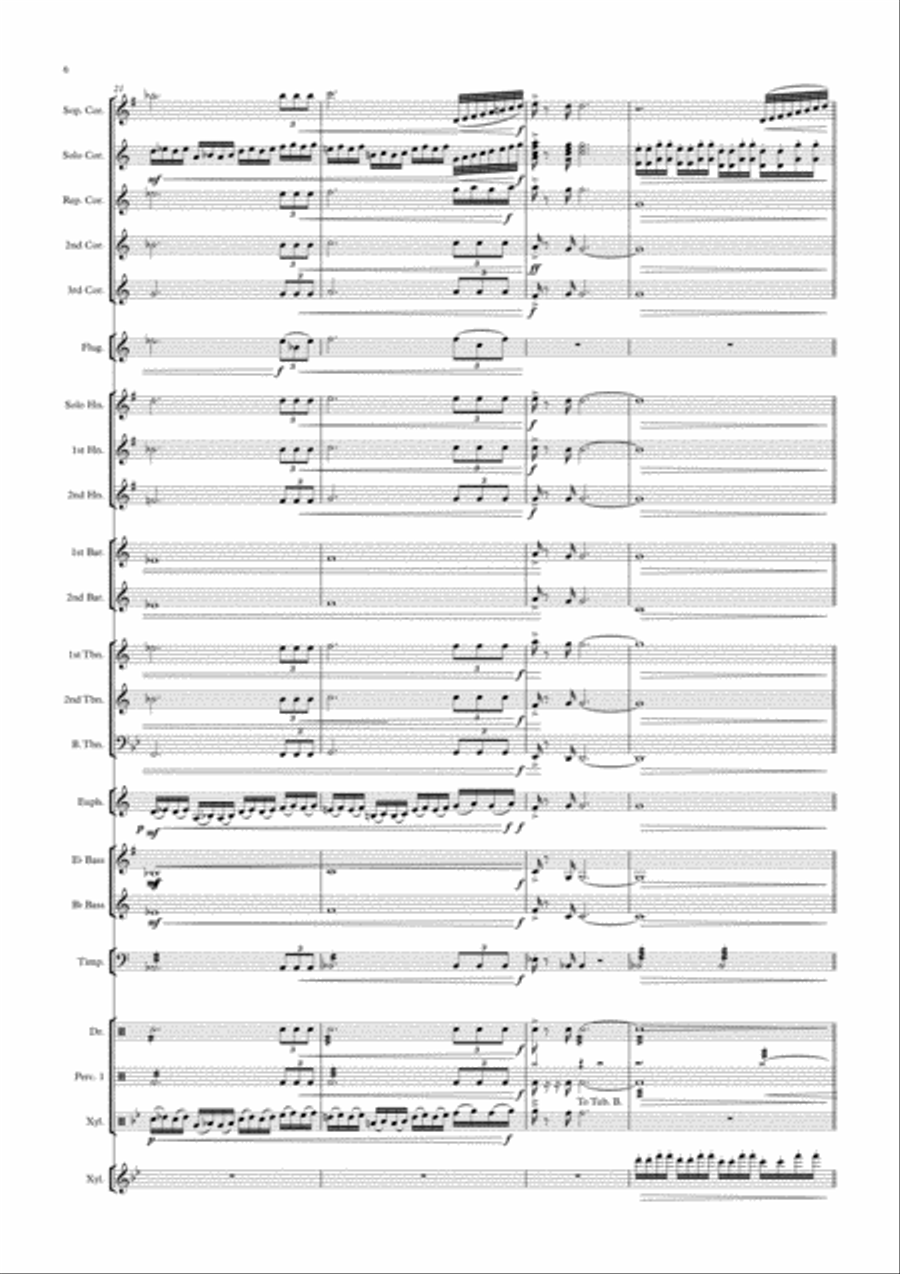 Alegria for brassband Brass Ensemble scores gallery preview page 6