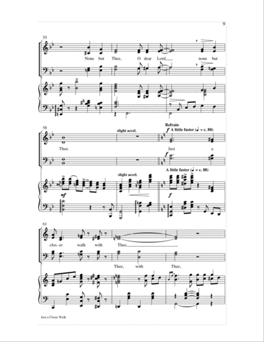 Just a Closer Walk Choir scores gallery preview page 9