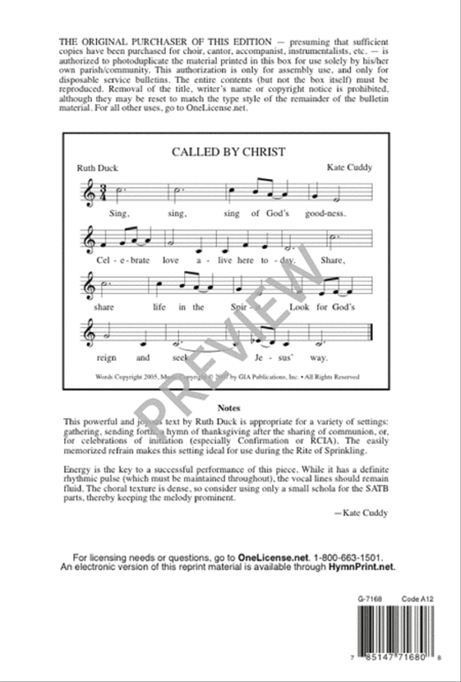 Called by Christ 4-Part scores gallery preview page 12