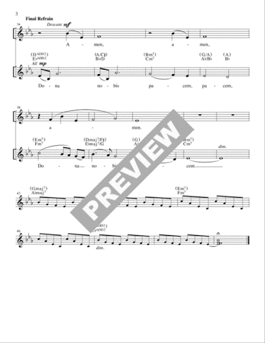 Peace Blessing / Dona Nobis Pacem - Guitar edition Guitar scores gallery preview page 3