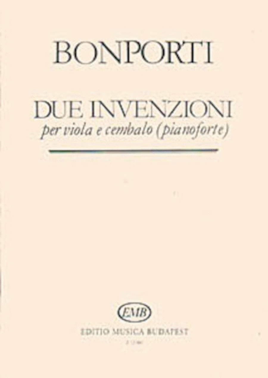 Due Invenzioni Per Viola E Cembalo (pianoforte)
