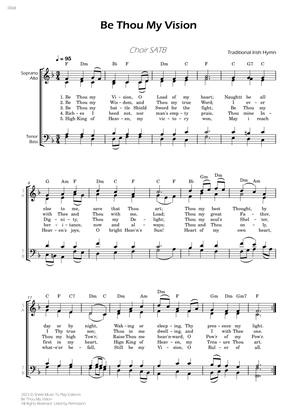 Be Thou My Vision - Choir SATB - W/Chords
