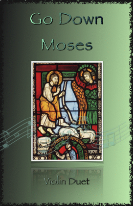 Book cover for Go Down Moses, Gospel Song for Violin Duet