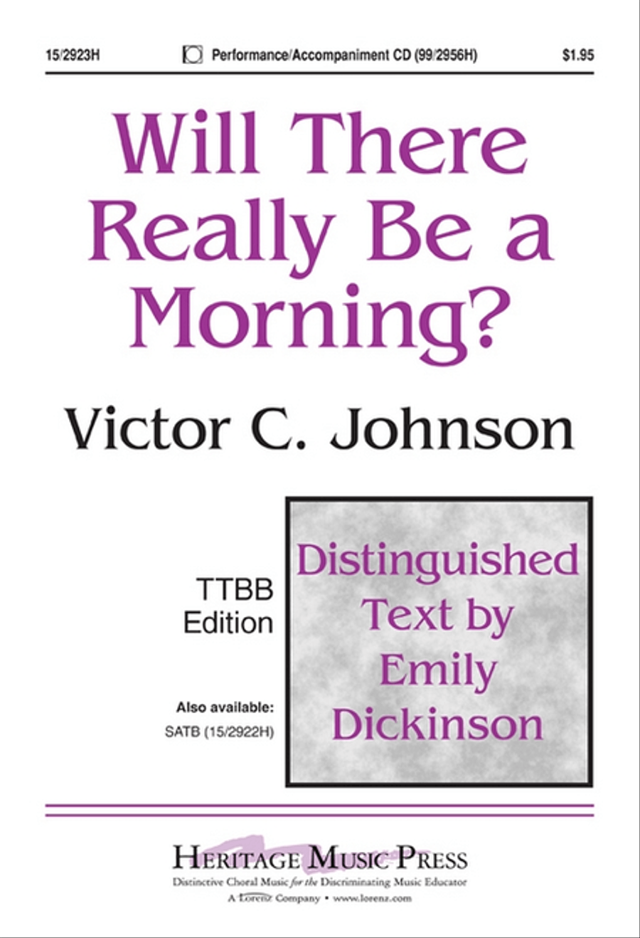 Will There Really Be a Morning? TTBB scores gallery preview page 1