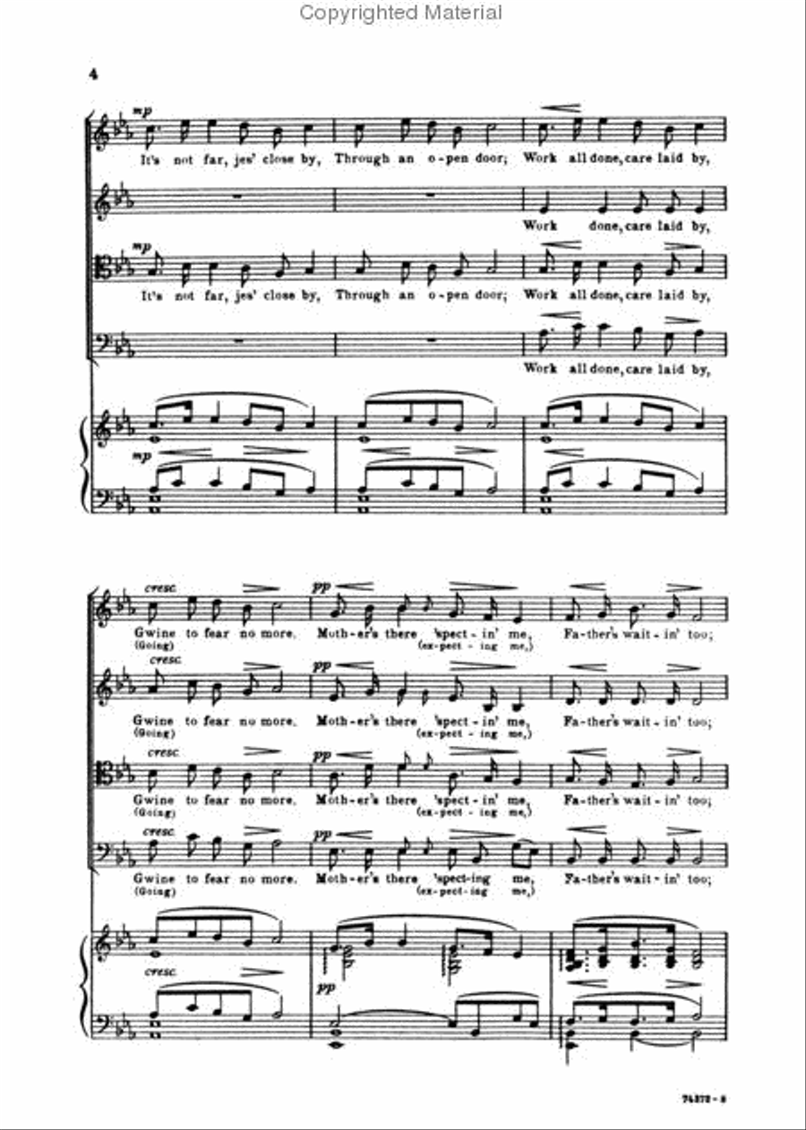 Goin' Home 4-Part scores gallery preview page 3