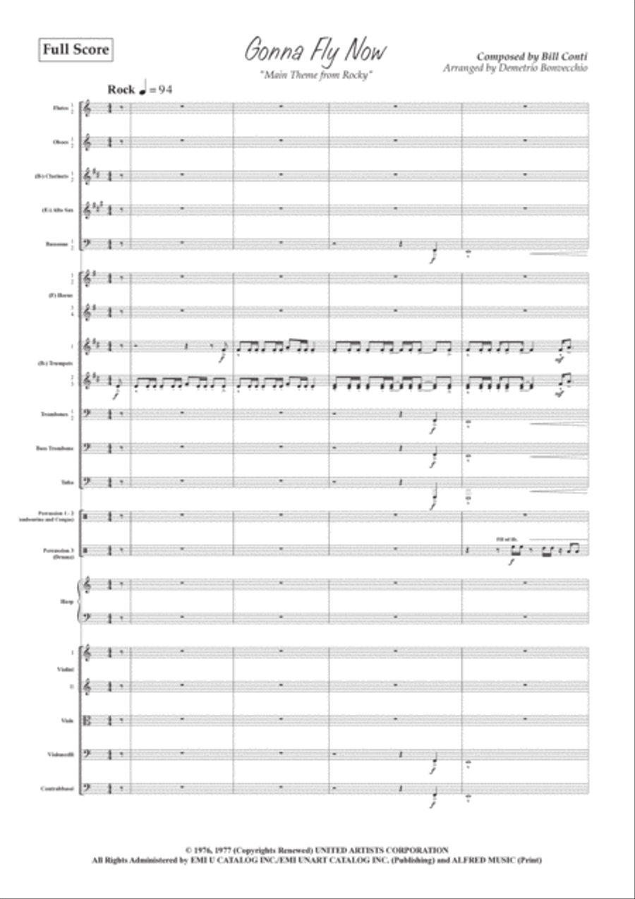 Gonna Fly Now Full Orchestra scores gallery preview page 2