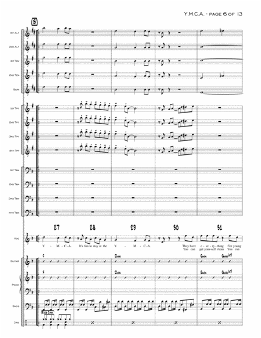 Y.M.C.A. Jazz Ensemble scores gallery preview page 6