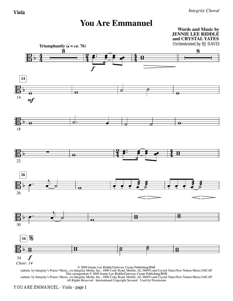 You Are Emmanuel - Cello