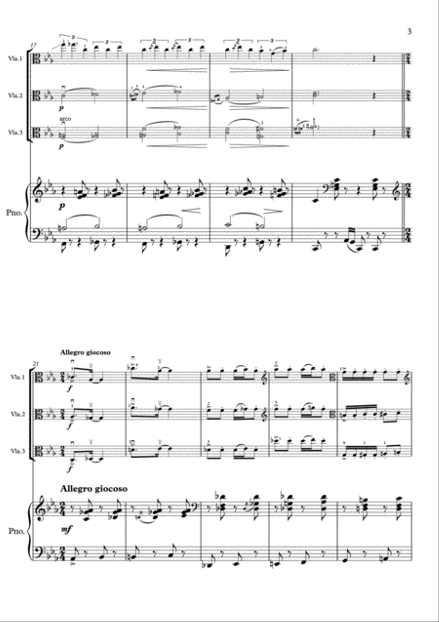 Gershwin - 'It Ain't Necessarily So' - 3 Violas Viola Trio Viola Group & Piano Small Ensemble scores gallery preview page 3