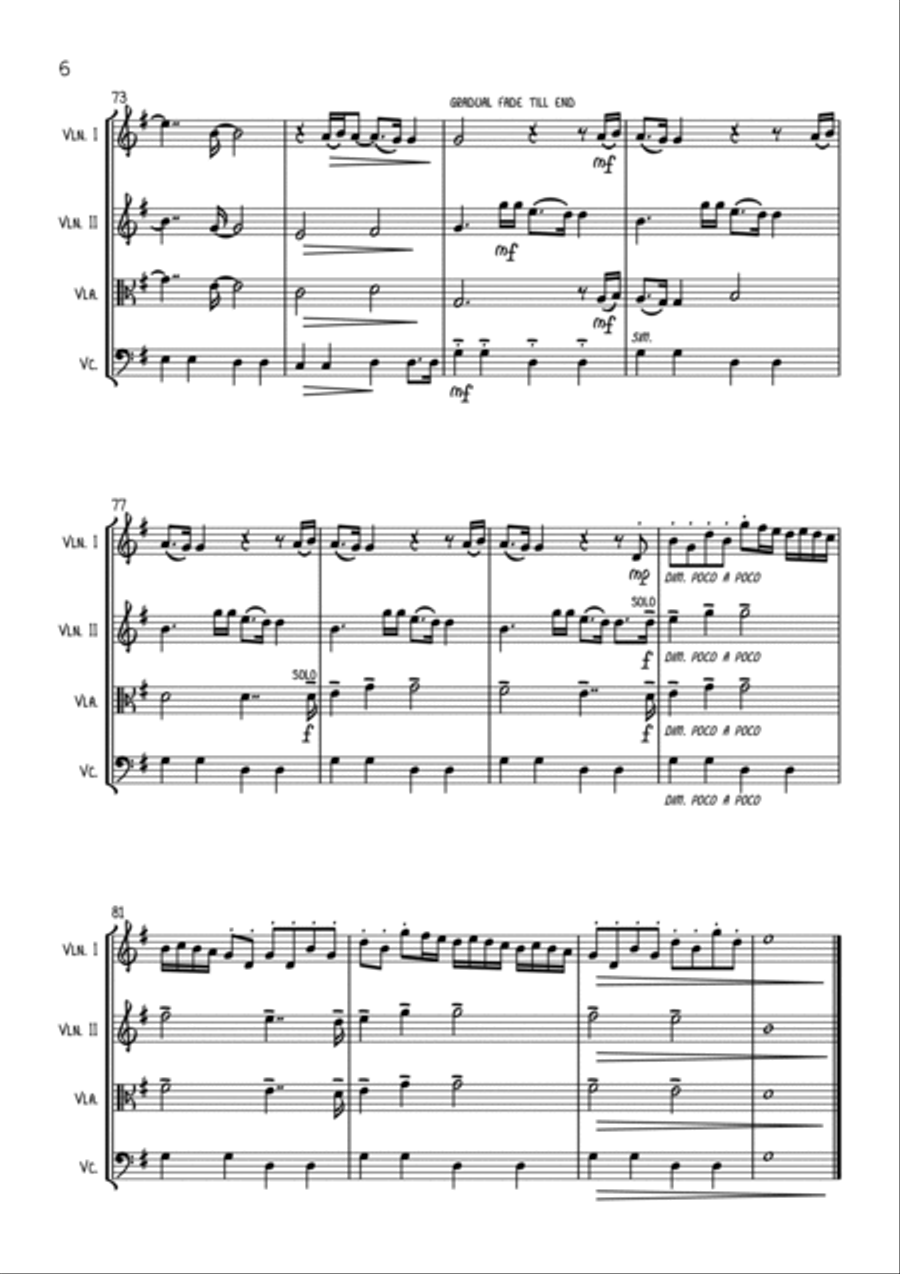 All You Need Is Love String Quartet scores gallery preview page 6