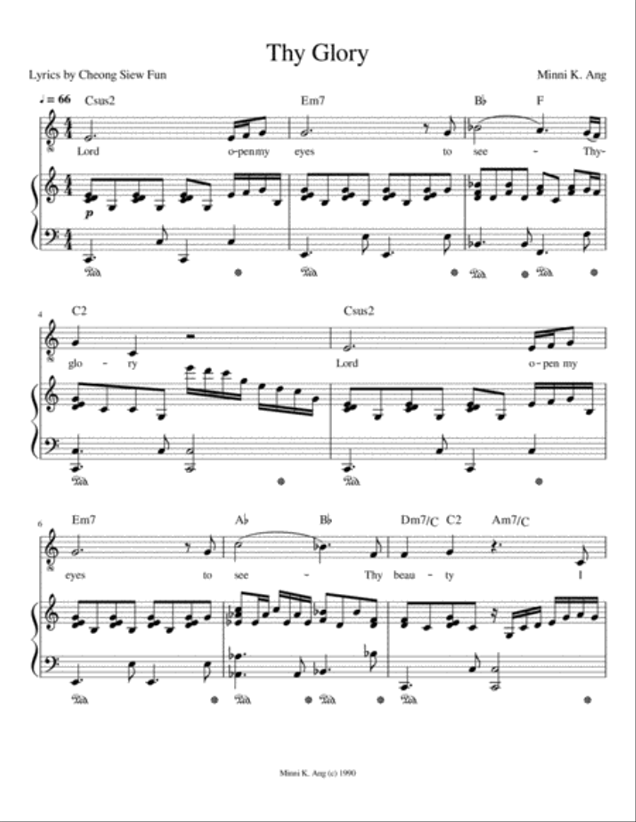 Thy Glory Thy Glory Voice scores gallery preview page 1