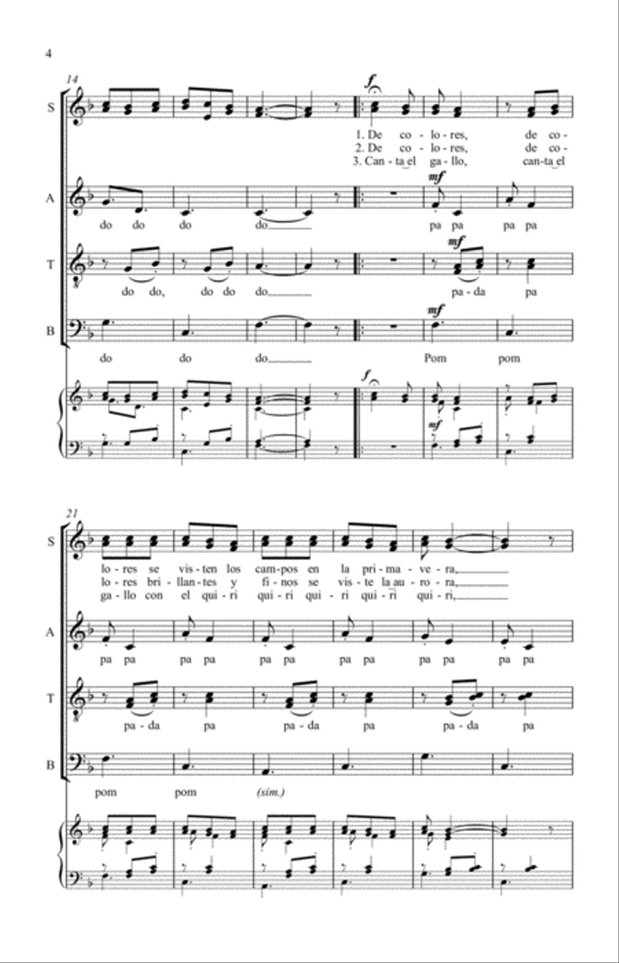 De Colores 4-Part scores gallery preview page 8