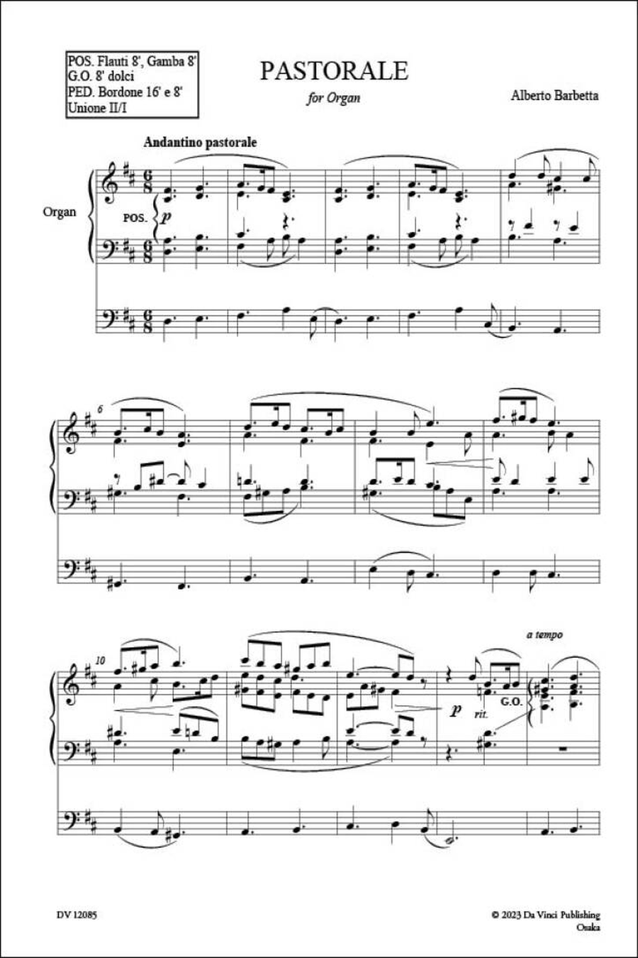 Pastorale Organ scores gallery preview page 2