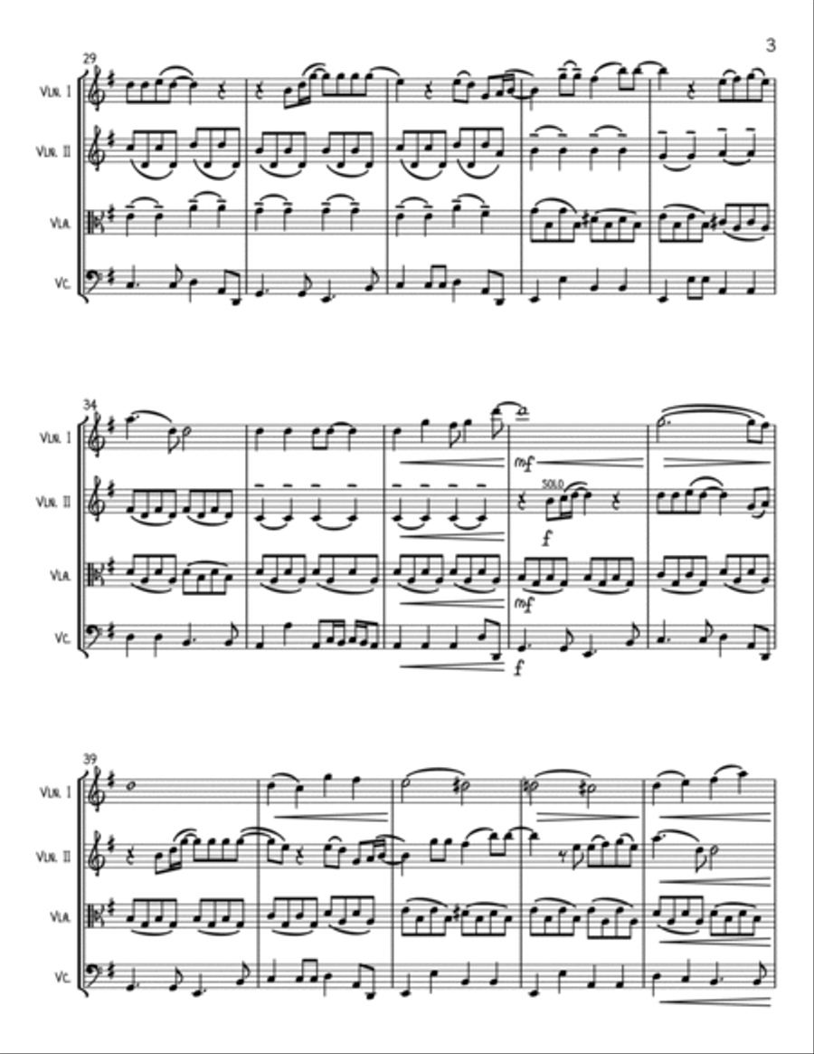 Eternal Flame Eternal Flame String Quartet scores gallery preview page 3
