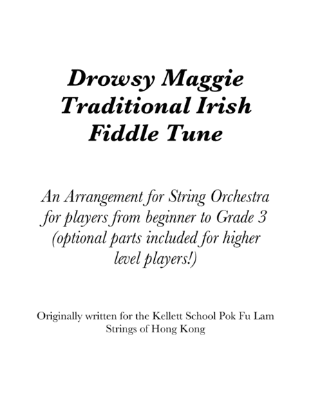 Drowsy Maggie (a Traditional Irish Tune arranged for String Orchestra) image number null