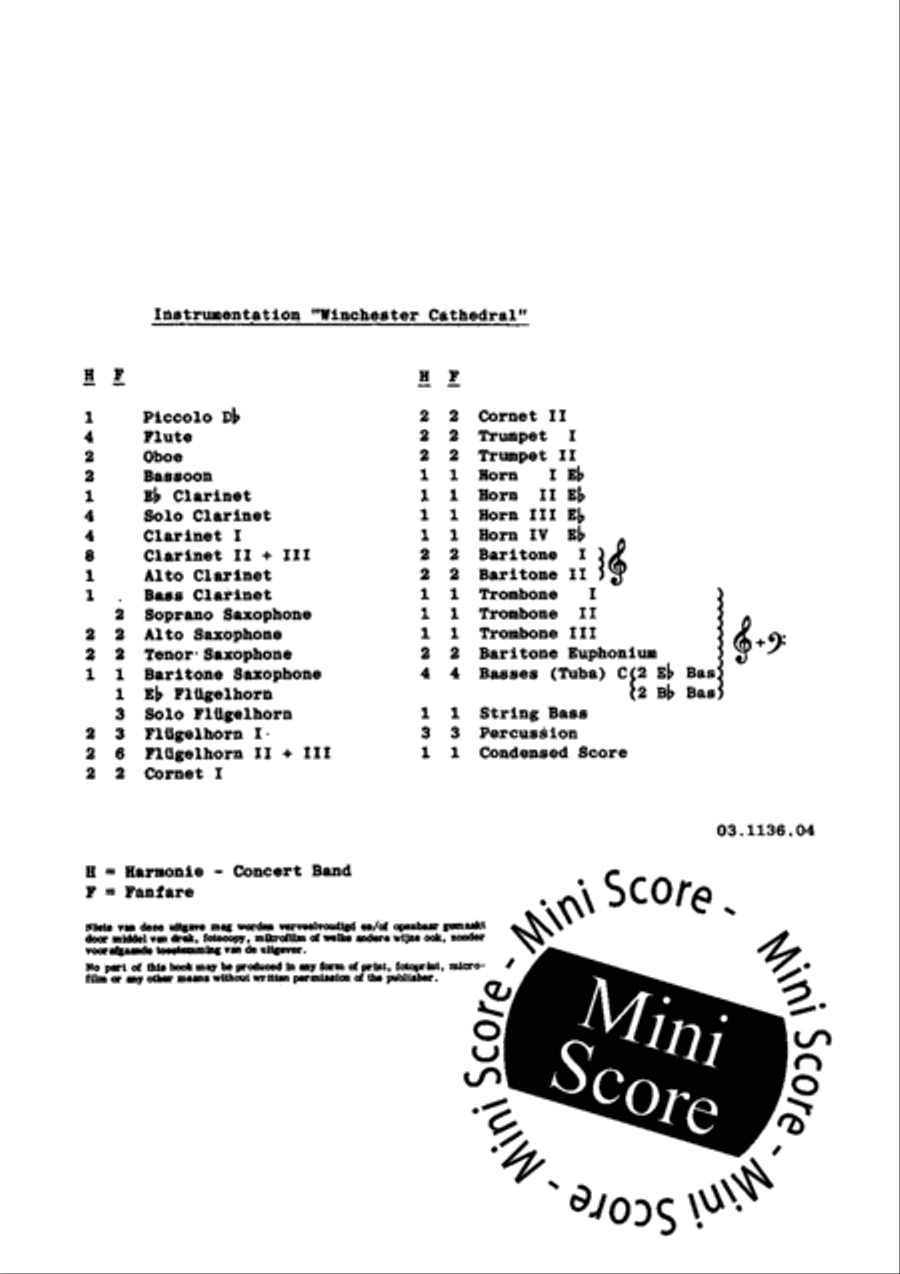 Winchester Cathedral Concert Band scores gallery preview page 3