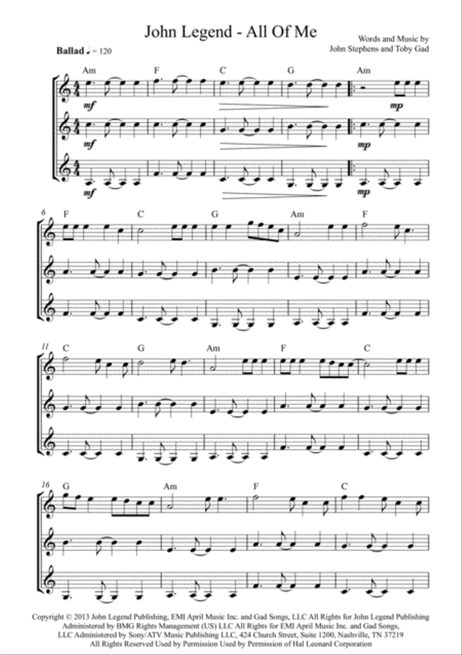 All Of Me Guitar Solo scores gallery preview page 1