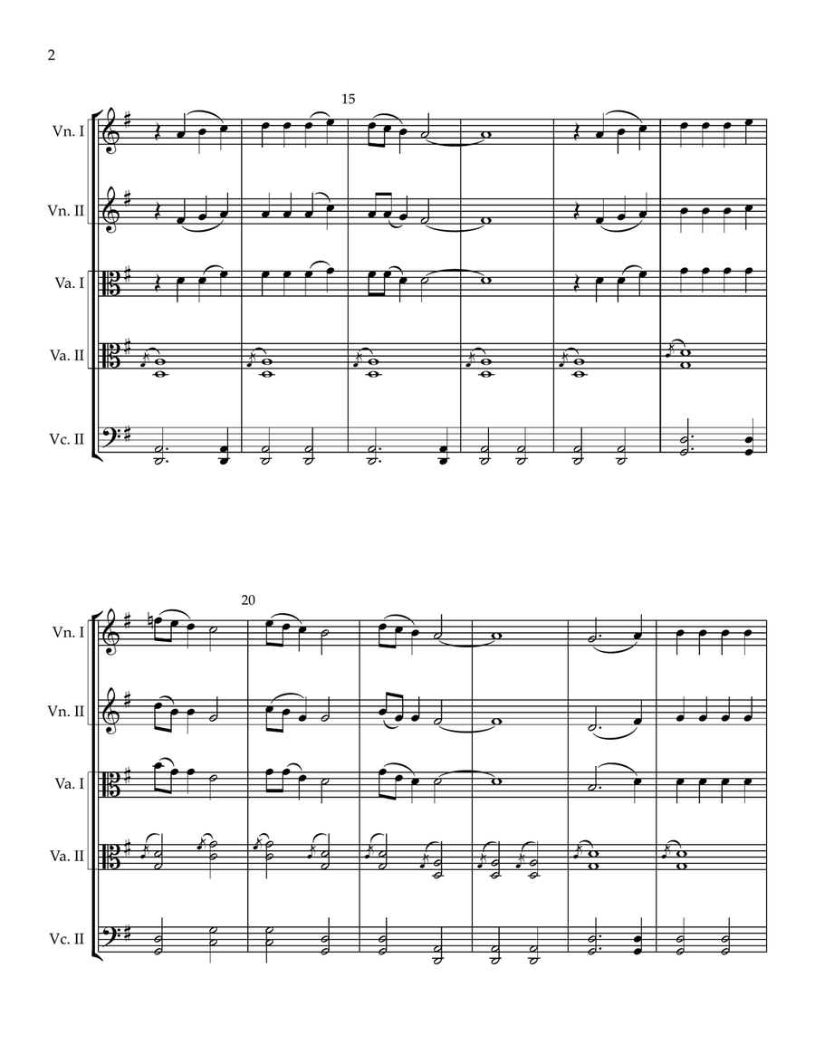 The Little Drummer Boy String Quintet scores gallery preview page 2