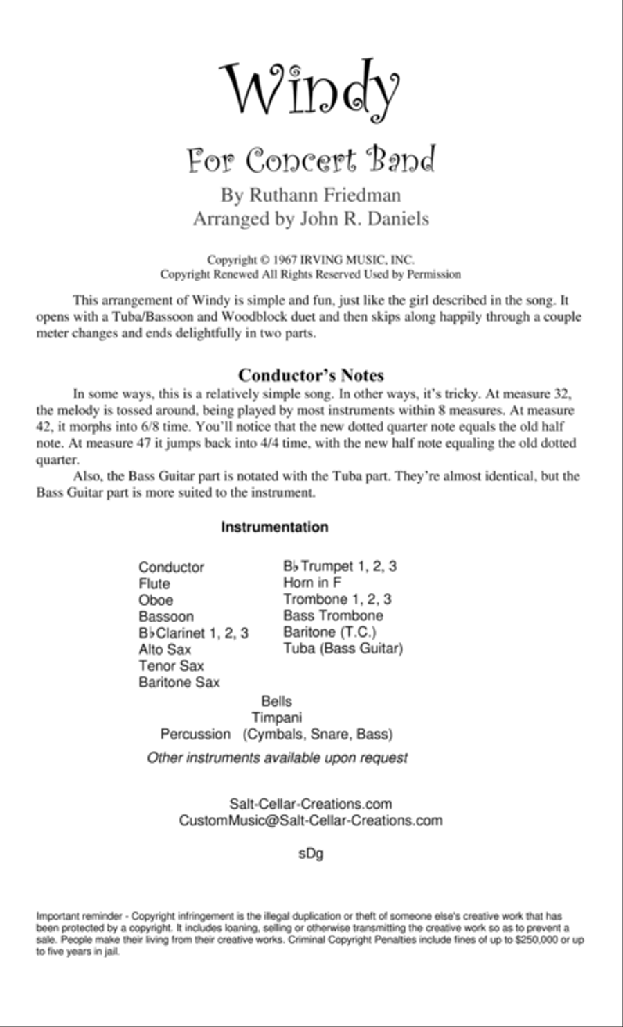 Windy Concert Band scores gallery preview page 2