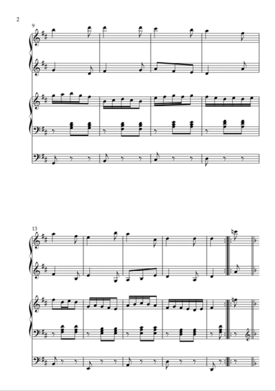The Herring Lived on Dry Land, Op. 149 (Organ Duet) by Vidas Pinkevicius (2022) Organ Solo scores gallery preview page 2