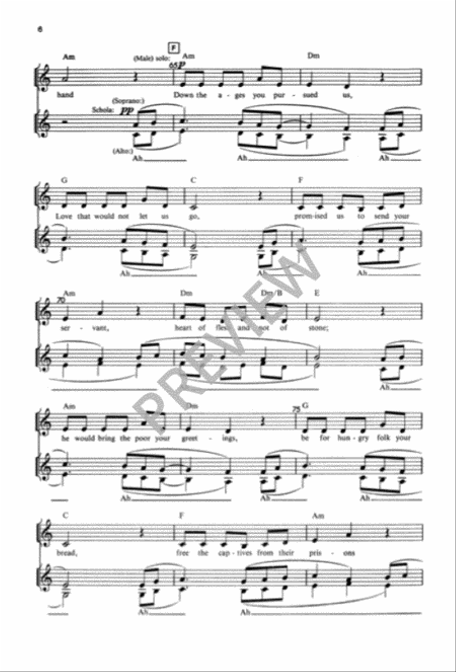 Tableprayer: God of Life and of the Living Unison Choir scores gallery preview page 7