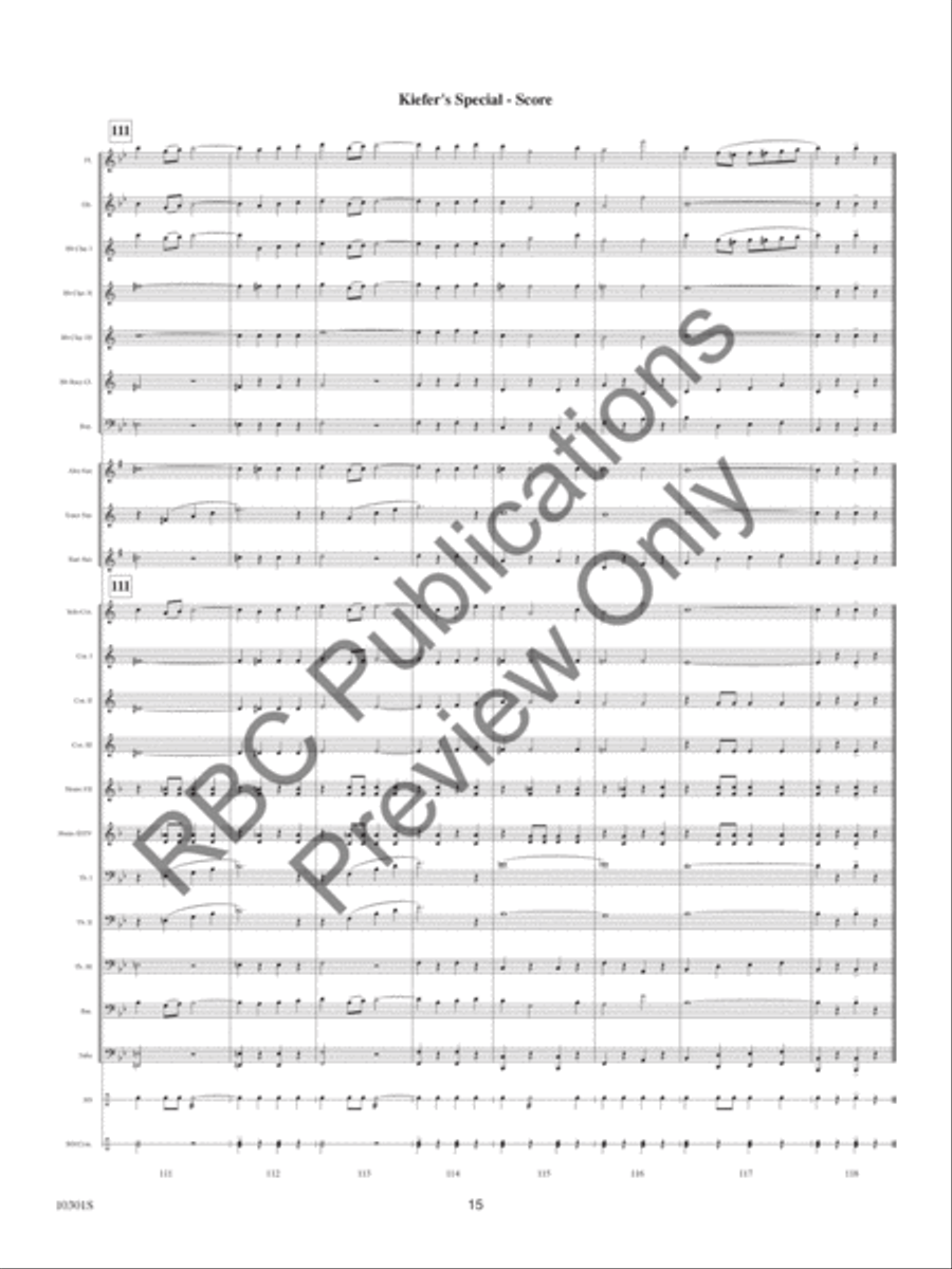 Kiefer's Special Concert Band scores gallery preview page 17